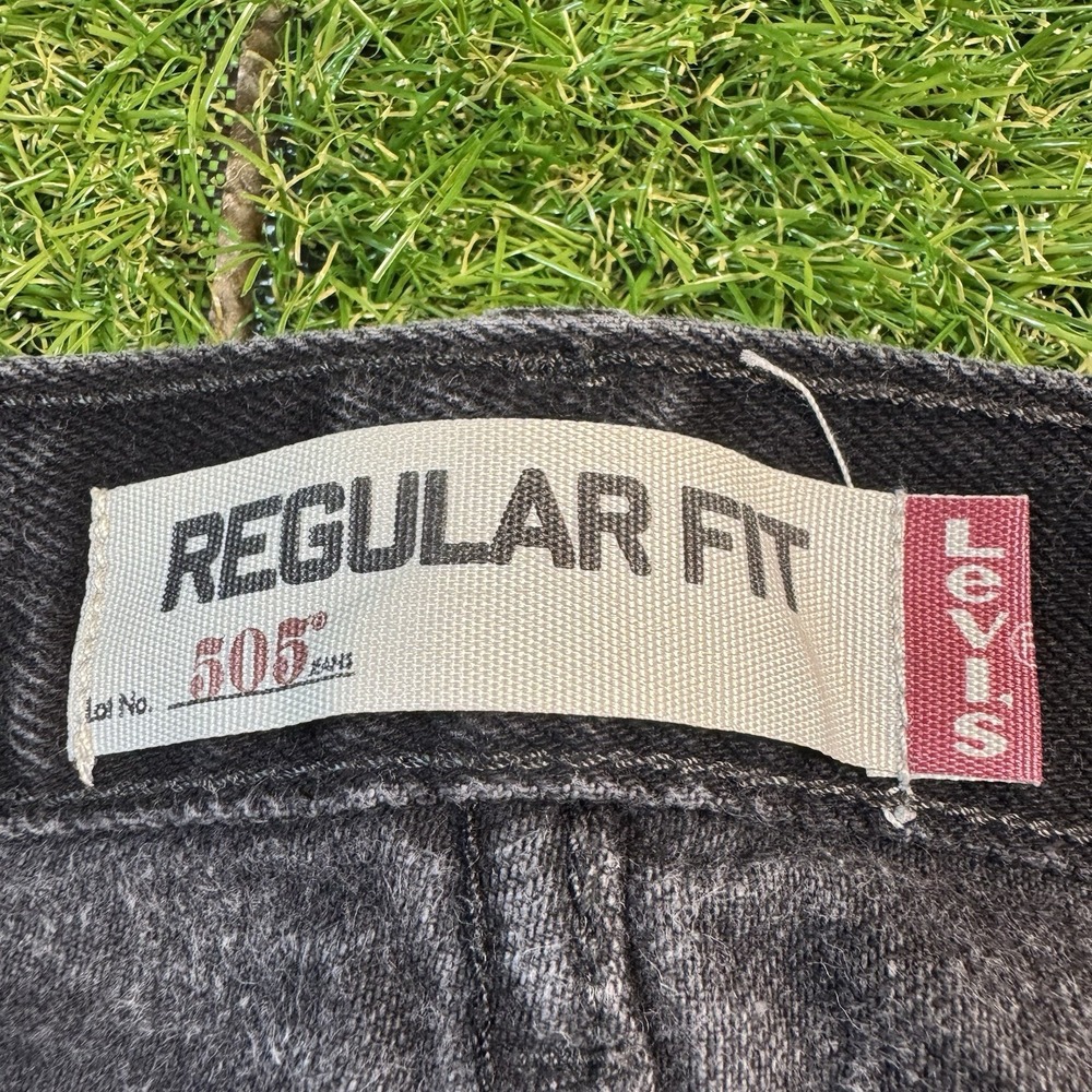 Vintage Levi's 505 Jeans Mens 34x32 (Fits 33x31) Black Y2K Grunge Baggy Goth Emo - Picture 5 of 14